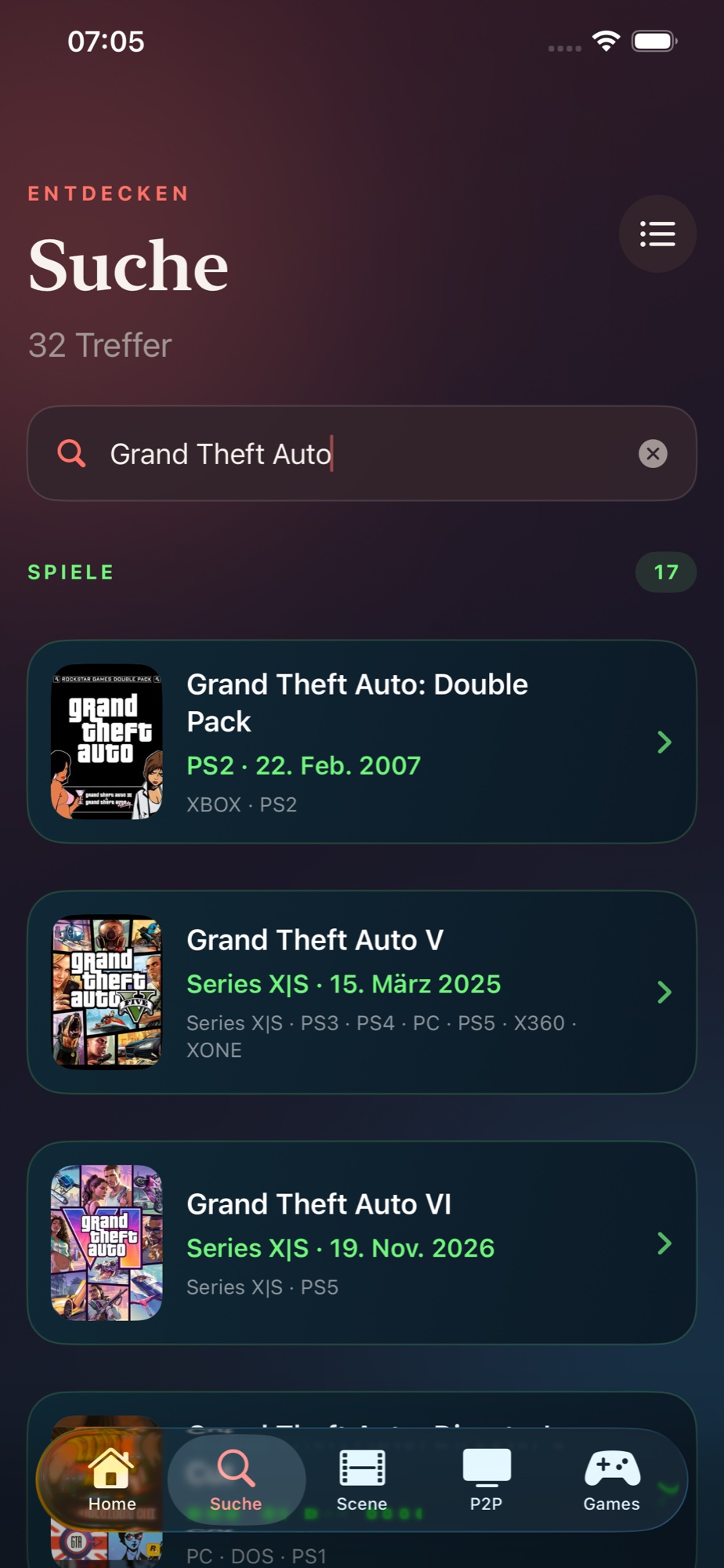 Soonster gemeinsame Suche mit Ergebnissen für Filme, Serien und Games